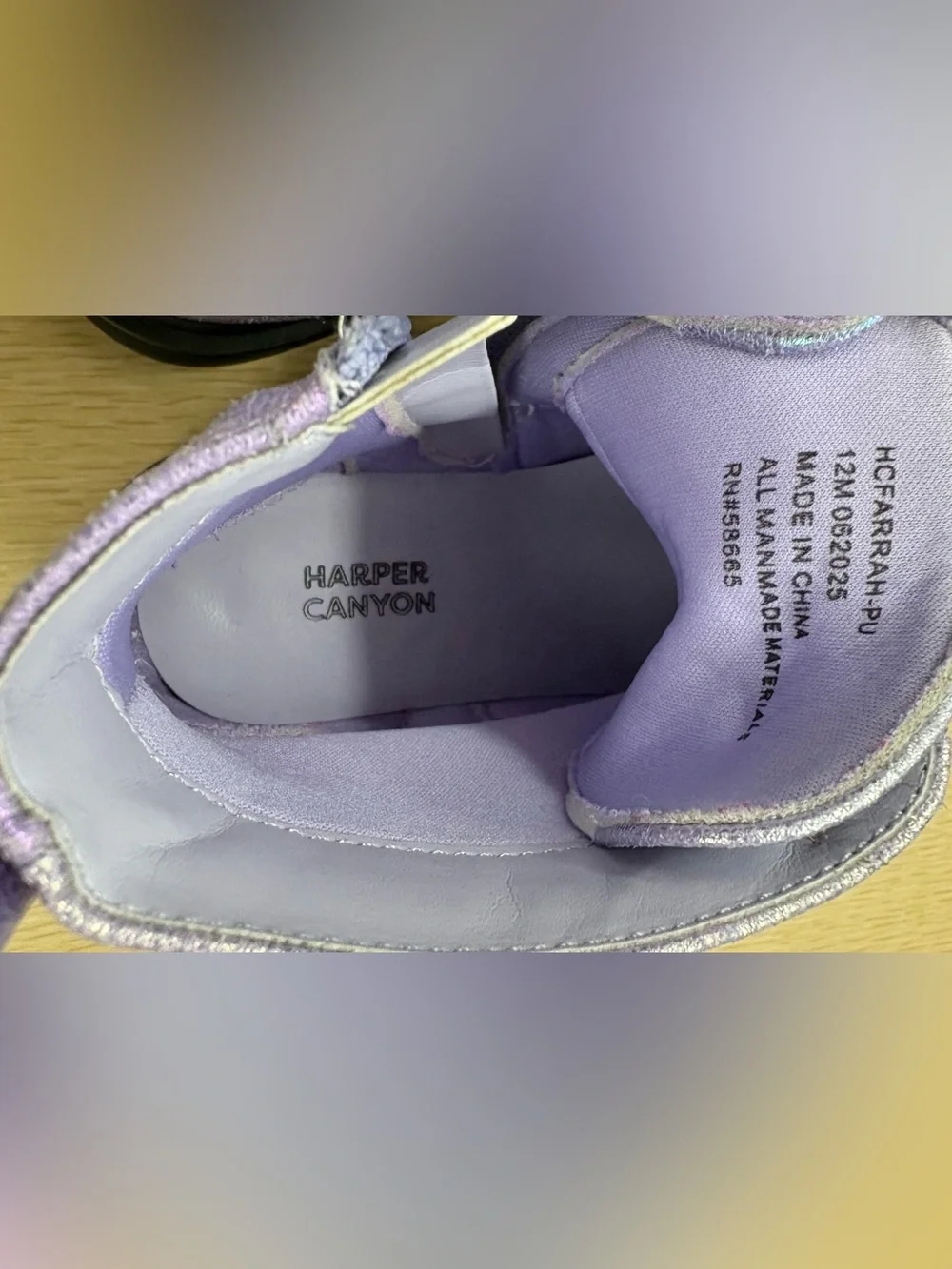 Harper Canyon purple sparkle boots